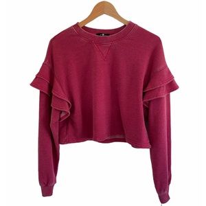 7 for all mankind terry, crop sweater in size L